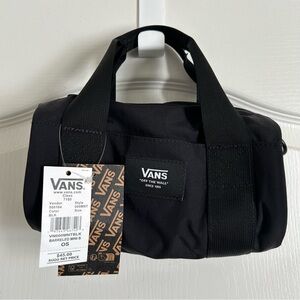 NEW Vans Barreled Mini Black Nylon Crossbody Bag